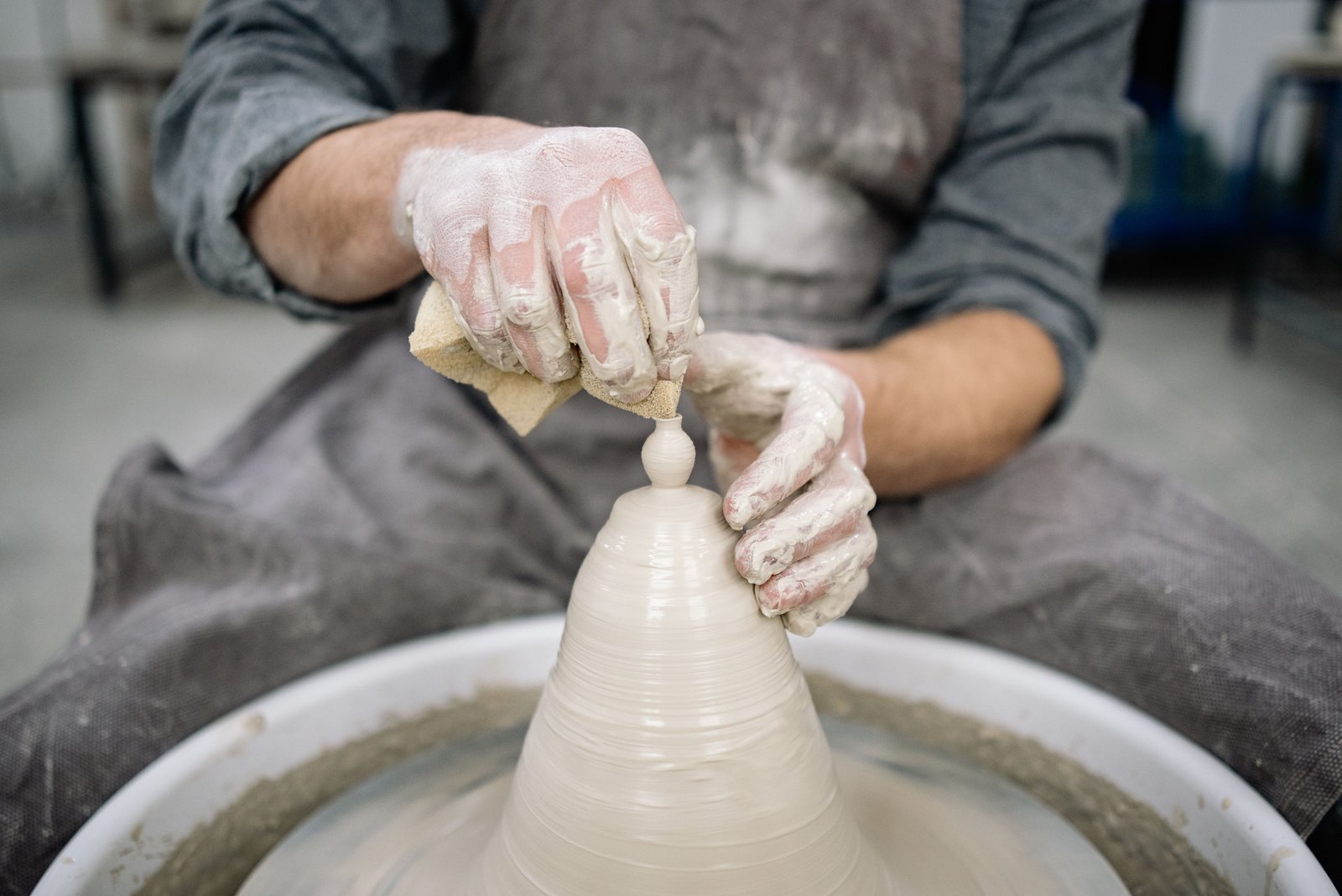 Potter selecting the right clay body for a new pottery project